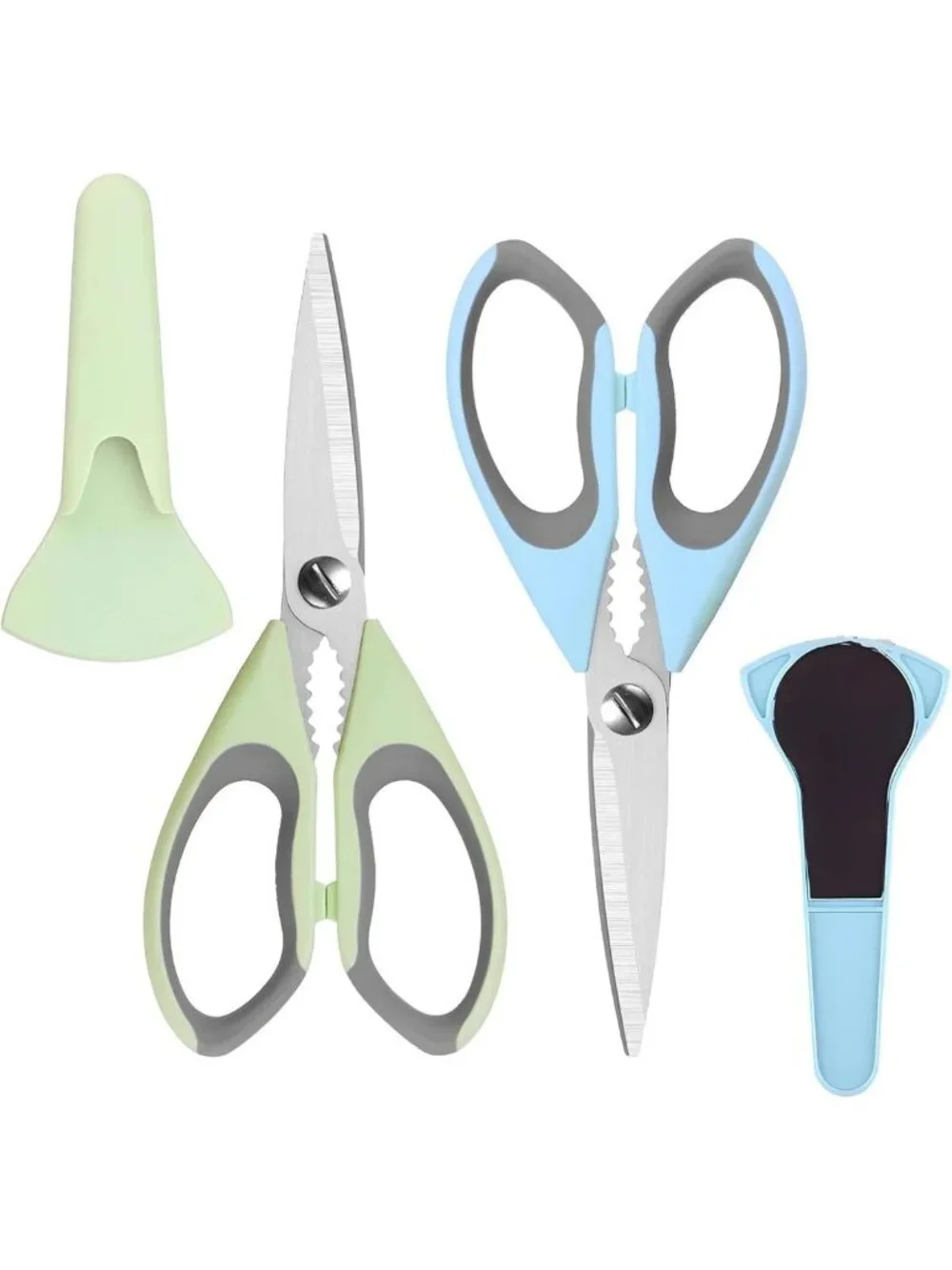 All-Purpose Heavy Duty Kitchen Scissors & Utensils Set - Stainless Steel
